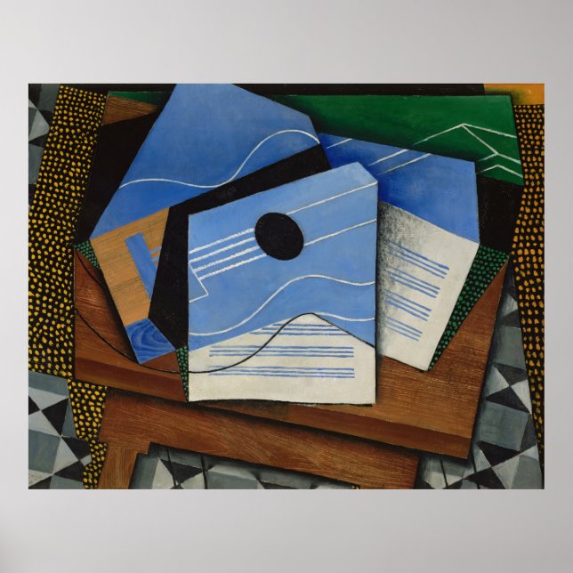 Affiche Juan Gris - Guitare sur une table (Devant)