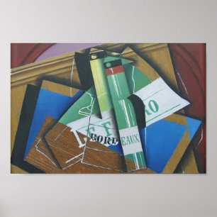 Affiche Juan Gris- la bouteille de Bordeaux