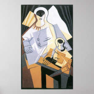 Affiche Juan Gris - Pierrot