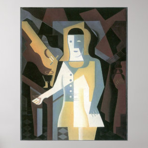 Affiche Juan Gris - Pierrot