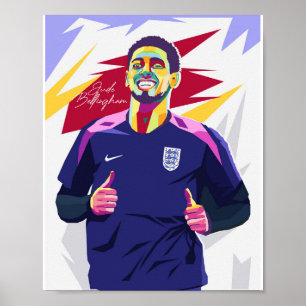 Affiche Jude Bellingham Wpap Pop Art