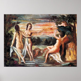 Affiche Judgement of Paris by Paul Cezanne