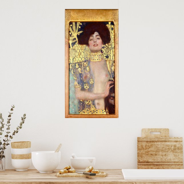 Affiche Judith et le chef d'Holofernes par Gustav Klimt (Cuisine)