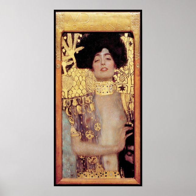 Affiche Judith, femme fatale, peint par Gustav Klimt, art (Devant)