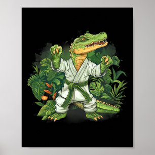 Affiche Judo Crocodile Nature Kickboxing Taekwondo Arts Ma