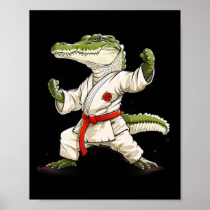 Affiche Judo Crocodile Nature Kickboxing Taekwondo Arts Ma