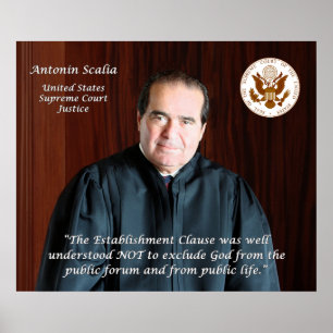 Affiche Juge de la Cour suprême Antonin Scalia et phoque