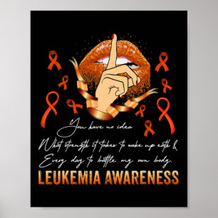 Affiche Juge Me Leukemia Sensibilisation Guerrier Orange R