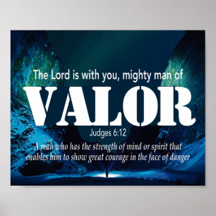 Affiche Juges 6:12 VALOR Mighty Man Christian