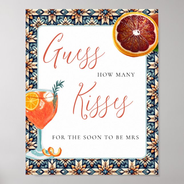 Affiche Juicy Orange Spritz Devine Combien De Jeu De Douch (Devant)