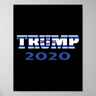 Affiche Juif Américain Juif Pour Trump Supporter Drapeau I