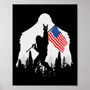 Affiche Juillet Chemise Bigfoot Sasquatch États-Unis Drape