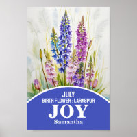 Juillet Mois de naissance Fleur Christian Mur Art