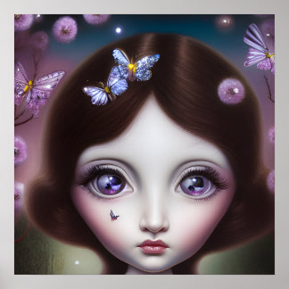 Affiche Juin Alexandrite fille en pierre de naissance