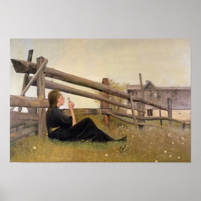 Affiche Juin. Graines Dandelion Filles, 1899 (Devant)