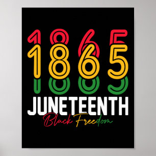 Affiche Juineteenth 1865 Mois de l'histoire de la liberté 