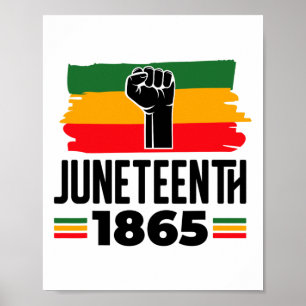 Affiche Juineteenth 1865 Mois de l'histoire des Noirs Méla