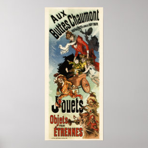 Affiche JULES CHERET Aux Buttes Chaumont Jouets Français
