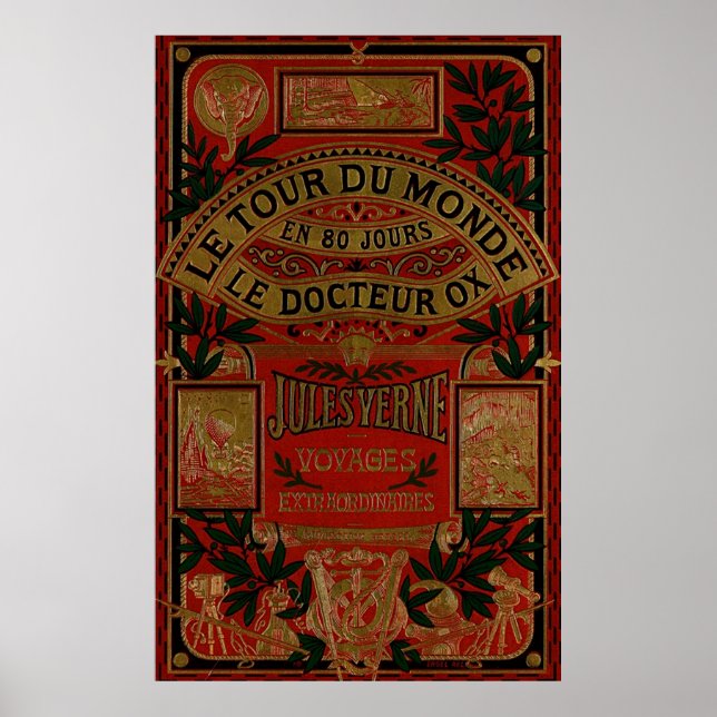 Affiche Jules Verne Dans Le Monde En Quatre-Vingt Jours (Devant)