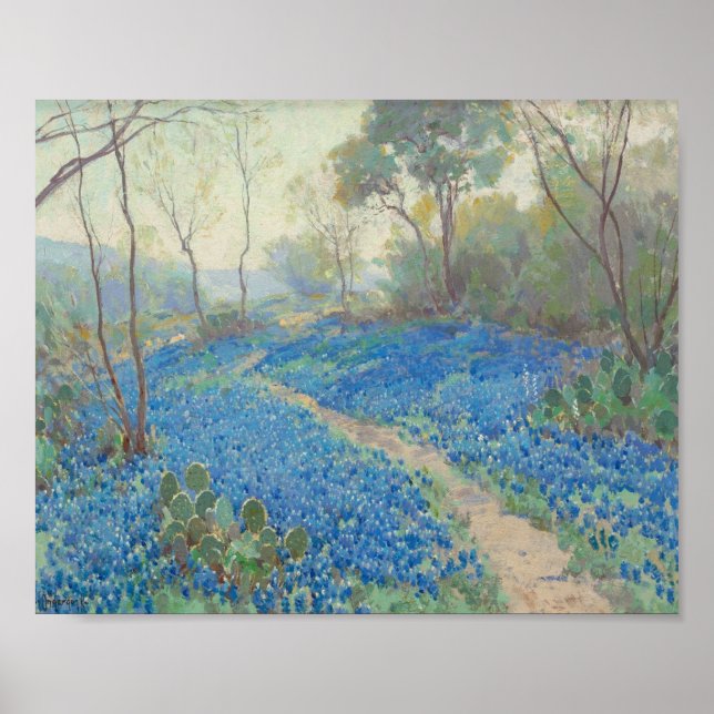 Affiche Julian Onderdonk - A Hillside of Bluebonnets (Devant)