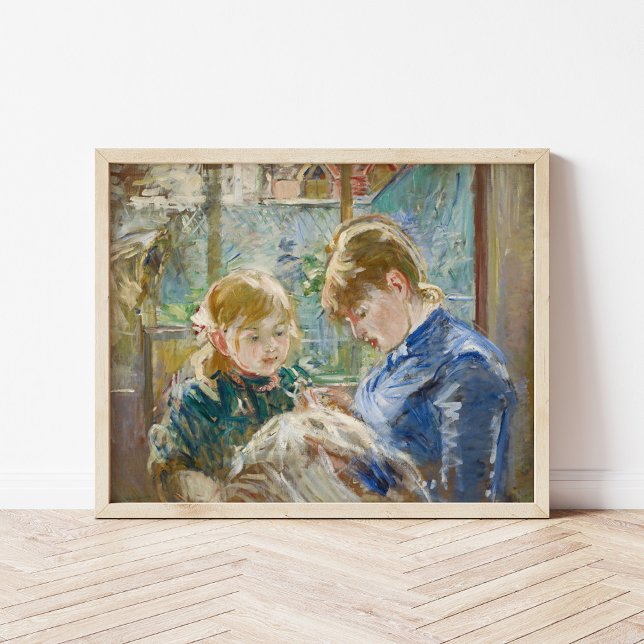 Affiche Julie avec sa nounou | Berthe Morisot (Créateur téléchargé)