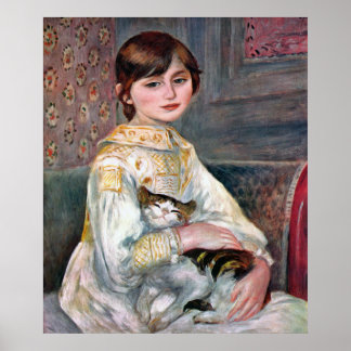 Affiche Julie Manet (Enfant Avec Chat) Renoir