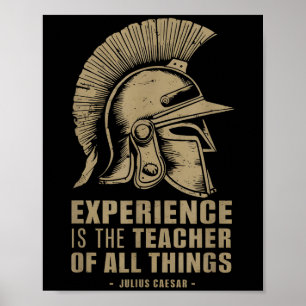 Affiche Julius Caesar Citation Roman Casque Expérience Est