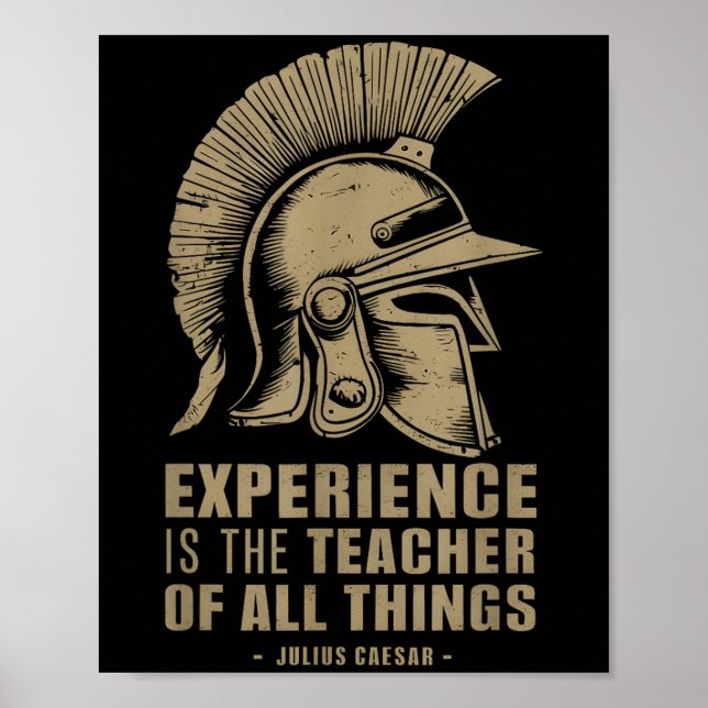 Affiche Julius Caesar Citation Roman Casque Expérience Est (Devant)