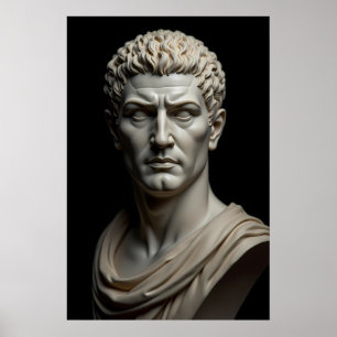 Affiche Julius Caesar Portrait, Leadership Romain Iconique