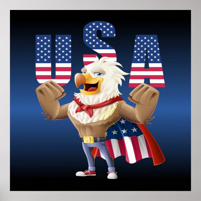 Affiche July 4th eagle (Devant)