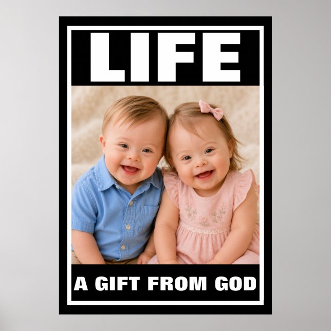 Affiche Jumeaux avec syndrome de Down garçon et fille (Devant)