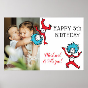 Affiche Jumeaux Chose Une Chose Deux Anniversaire Ajoutez