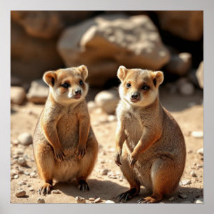 Affiche Jumeaux Quokka australiens