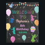 Affiche Jump Birthday Chalkboard Kid Trampoline Bienvenue<br><div class="desc">Personnalisez cette affiche de bienvenue Jump Birthday Chalkboard Kid Trampoline Party avec vos détails facilement et rapidement. Tous les textes sont modifiables ! Pour une personnalisation plus avancée de ce design, il suffit de sélectionner le bouton "Customiser / Personnaliser ce modèle" ci-dessus ! Objets correspondants disponibles dans la collection !...</div>