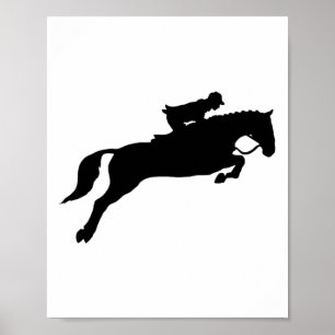 Affiche Jumping Galloping Running Horse
