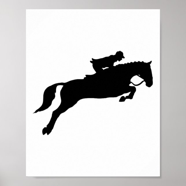 Affiche Jumping Galloping Running Horse (Devant)