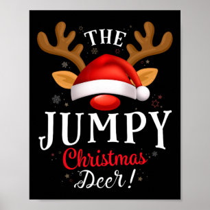 Affiche Jumpy Christmas Deer Pjs Xmas Family Correspondanc