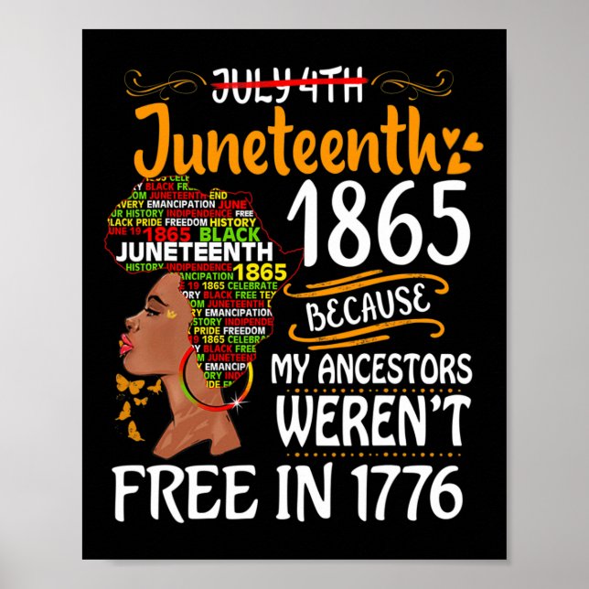 Affiche Junet1 À Cause De Mes Ancêtres Melanin Black W (Devant)