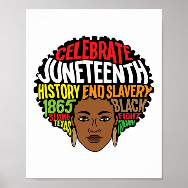 Affiche JunetDix Afro Melanin Femmes Ancêtre Afrique (Devant)