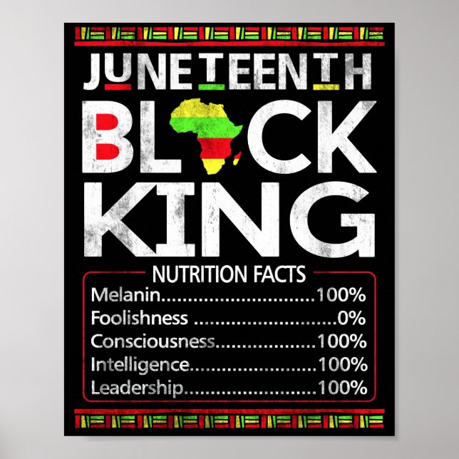 Affiche Junetdix Black King Melanin Papa Fête des pères (Devant)