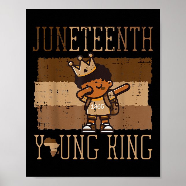 Affiche JunetDix Boy Dab Young King mignonne African Boys  (Devant)