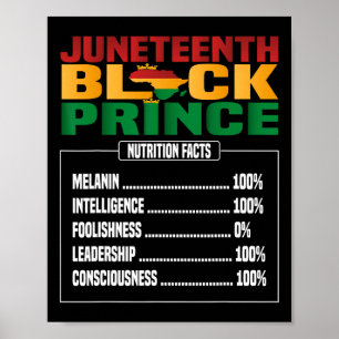 Affiche JunetDix Enfants Prince Noir Faits nutritionnels F