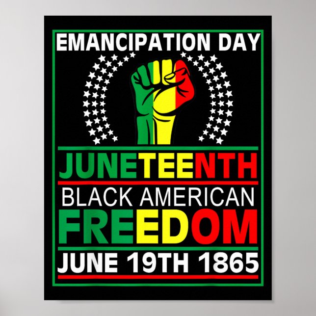 Affiche Juneteenth 1865 est le jour de l'indépendance des  (Devant)