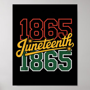 Affiche Juneteenth 19 juin 1865 Mois de l'histoire des Noi