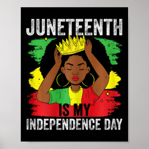 Affiche Juneteenth américain est mon jour de l'indépendanc