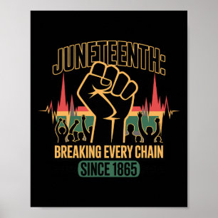Affiche Juneteenth Brisant Chaque Chaîne Depuis 1865 Vinta