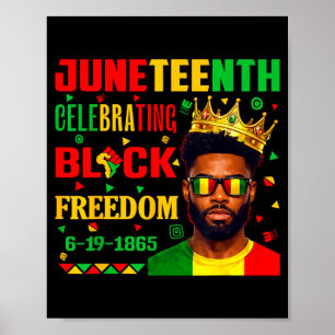 Affiche Juneteenth célébrant la liberté des noirs africain
