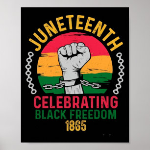 Affiche Juneteenth célébrant la liberté noire 1865