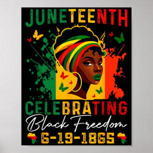Affiche Juneteenth célébrant la liberté noire Juneteenth