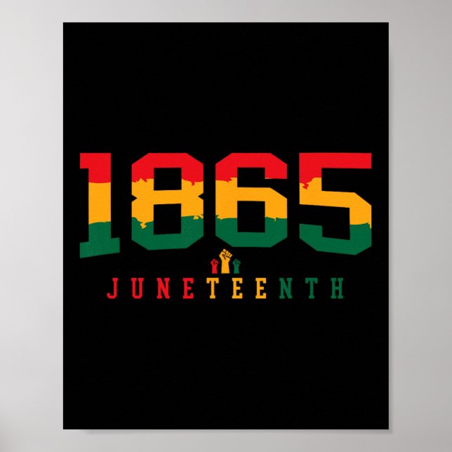 Affiche Juneteenth Célébrer la liberté noire Histoire 1865 (Devant)